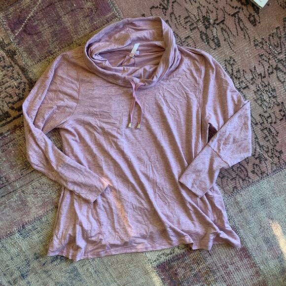 Cable & Gauge PINK Funnel Neck draw string Tunic Top Size 2X XXL - Picture 1 of 3